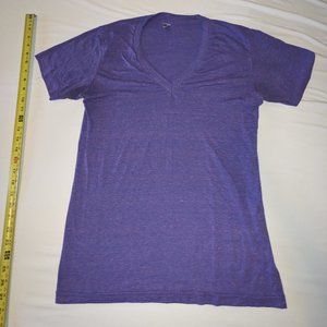 American Apparel 50/25/25 V neck - Unisex - Size small - Color Purple